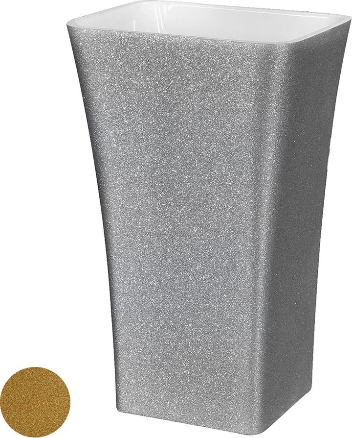 Besco Voľne stojace umývadlo z liateho mramoru Assos Glam Z UM VS 52x41x85 cm