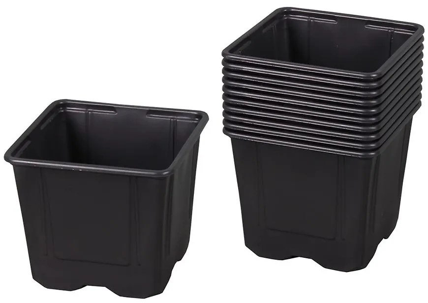 Kvetináč V plastový čierny 9x9x8cm; 10ks