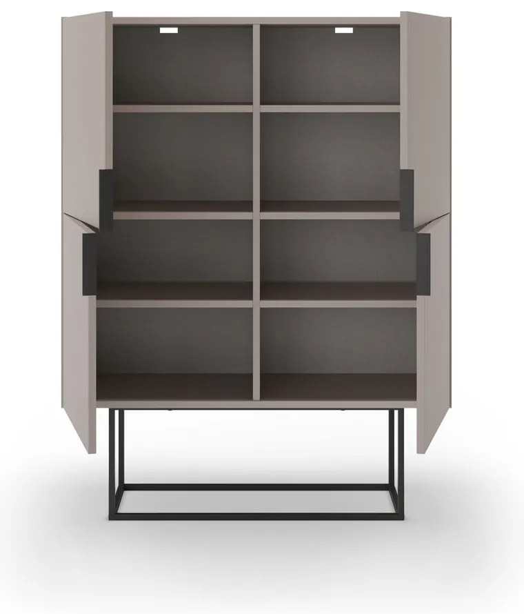 Sivobéžová skrinka 100x130 cm Titan – Marckeric