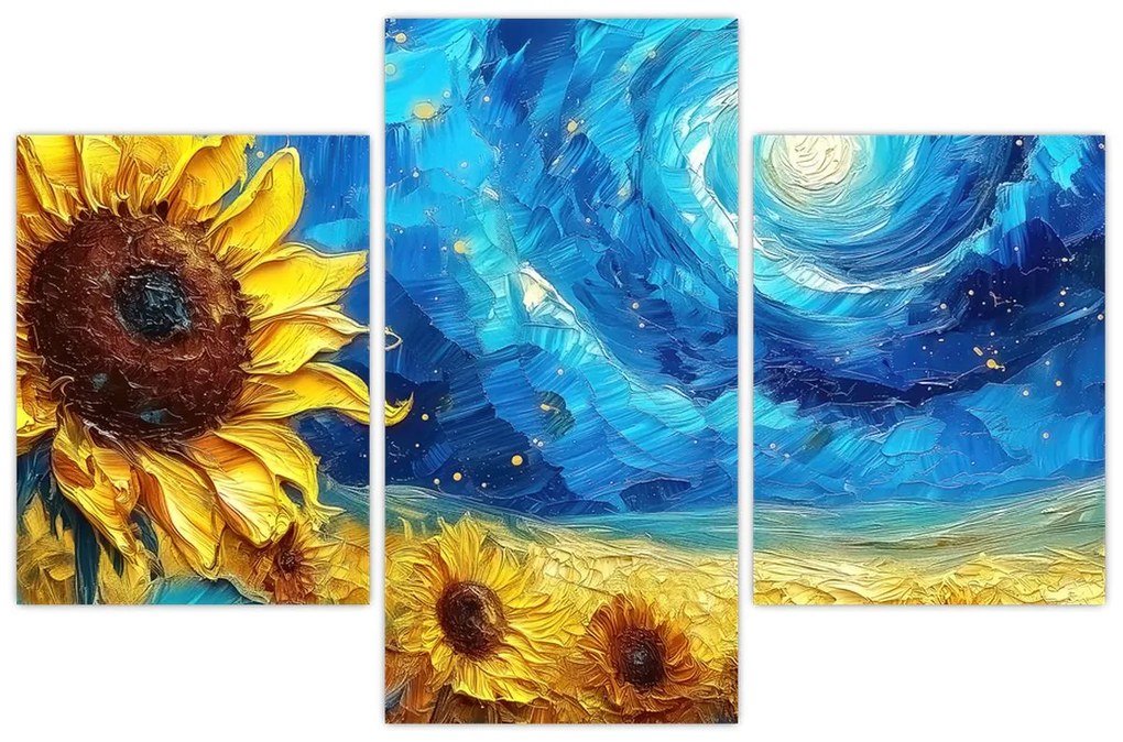 Obraz - Maľba slnečníc (90x60 cm)