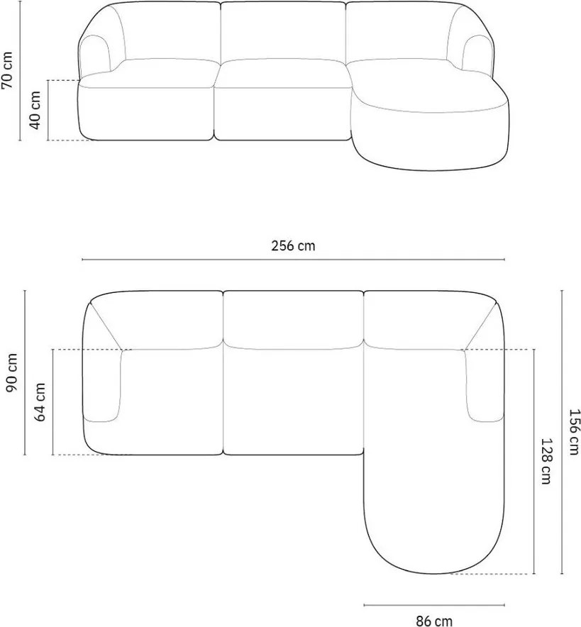Zamatová rohová pohovka v petrolejovej farbe (pravý roh/s leňoškou) Campi – Cosmopolitan Design