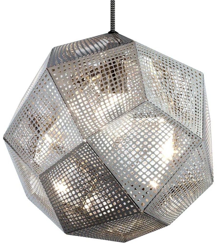 Tom Dixon Etch – geometrická závesná lampa oceľ
