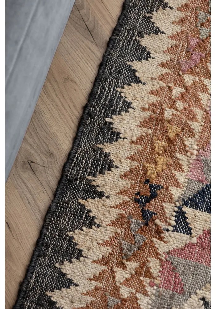 Sivý ručne tkaný jutový koberec 200x300 cm Roya Parsa – Elle Decoration