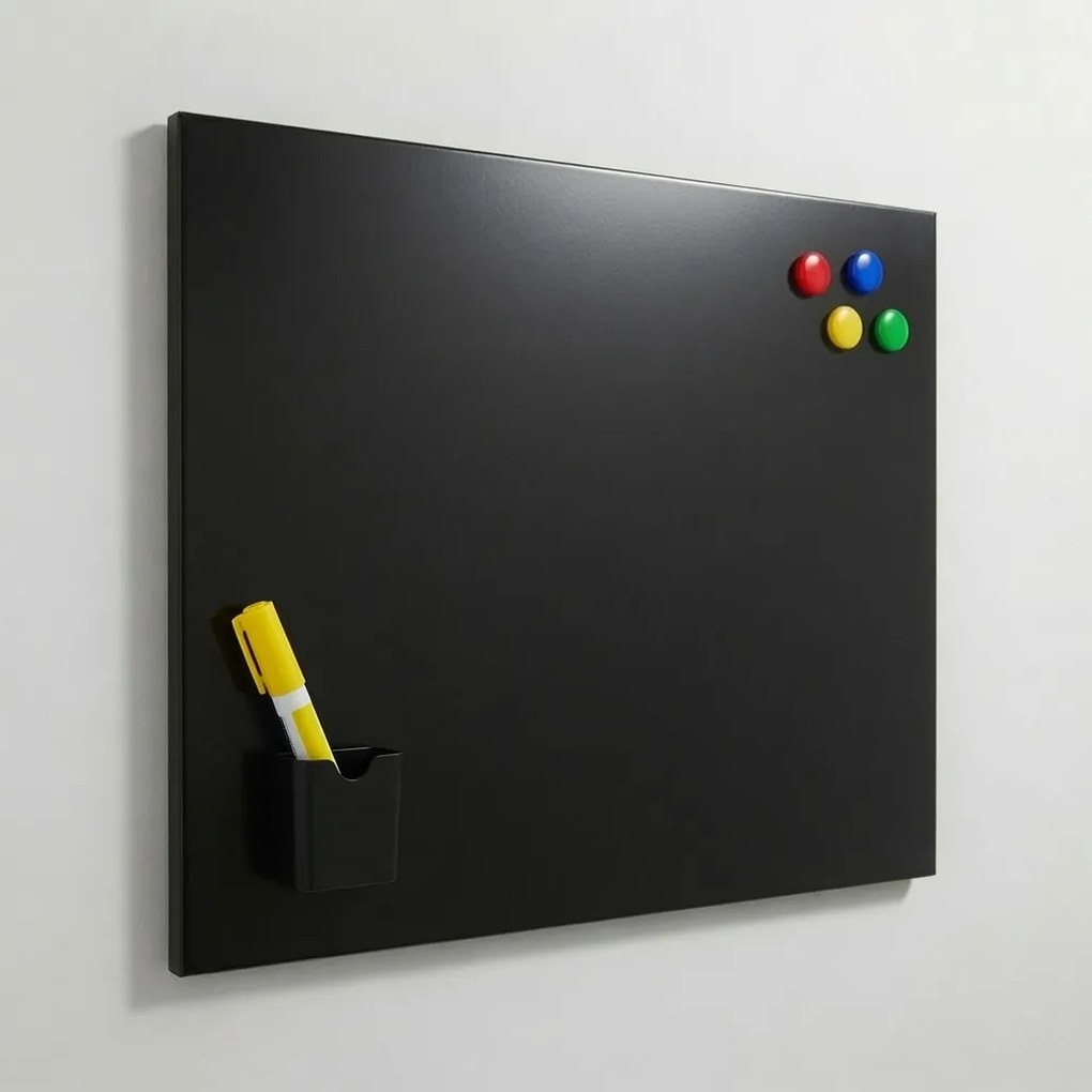 Toptabule.sk  Bezrámová magnetická popisná tabuľa ČIERNA 50x50 cm