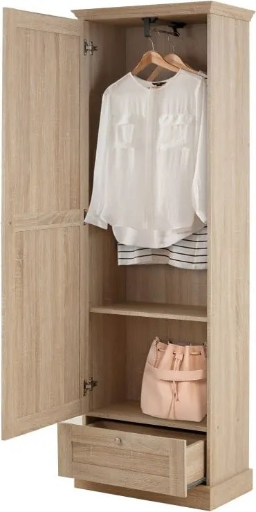 Šatníková skriňa v dekore duba v prírodnej farbe 60x180 cm Binz – Støraa