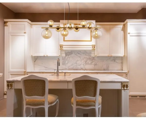 Globo 56135-9H - LED Luster na lanku RIHA 9xG9/3W/230V mosadz