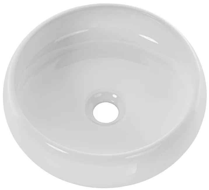 Súprava keramického umývadla na dosku s výpustom WIKI 36 cm biela