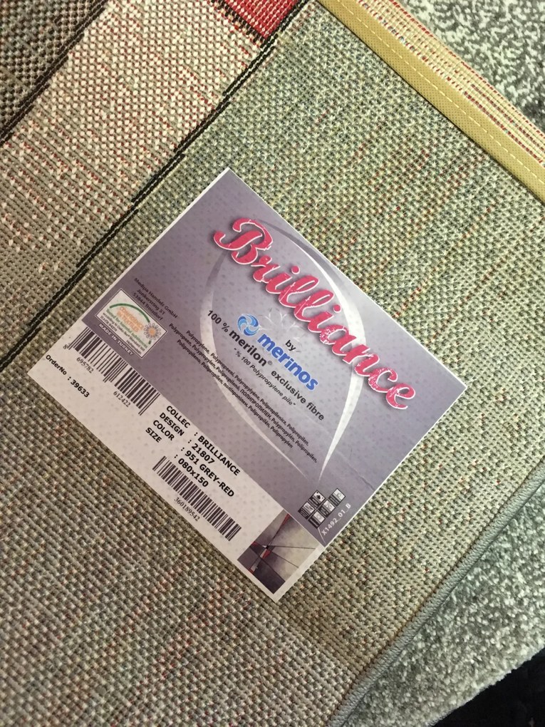 Medipa (Merinos), Kusový koberec Brilliance 21807 grey-red, 200x290, šedá, kancelária