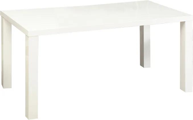 Jedálenský stôl, biela vysoký lesk HG, ASPER TYP 2