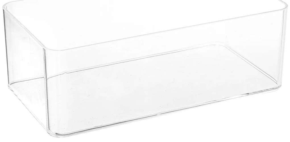 Box na vreckovky Selena, 25,3x9,3x13,3 cm, číra/s drevenými prvkami