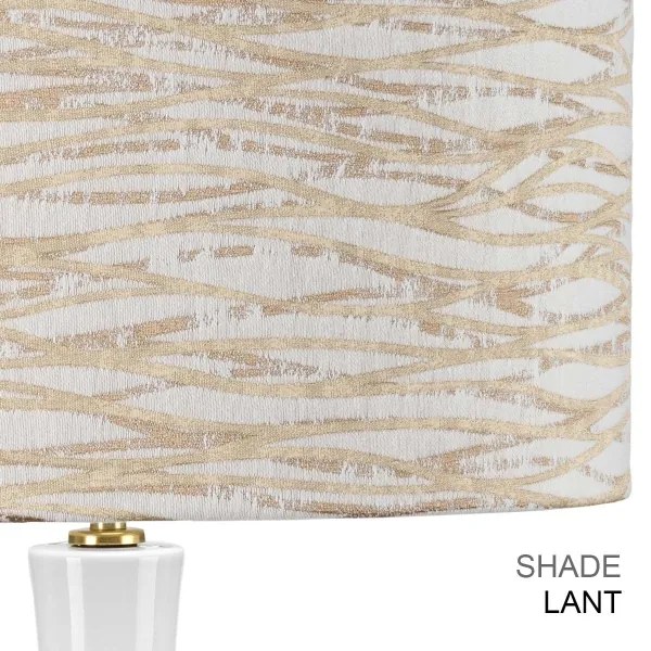 Elstead MILO-AB-TL-LANT - Stolná lampa MILO 1xE27/60W/230V béžová