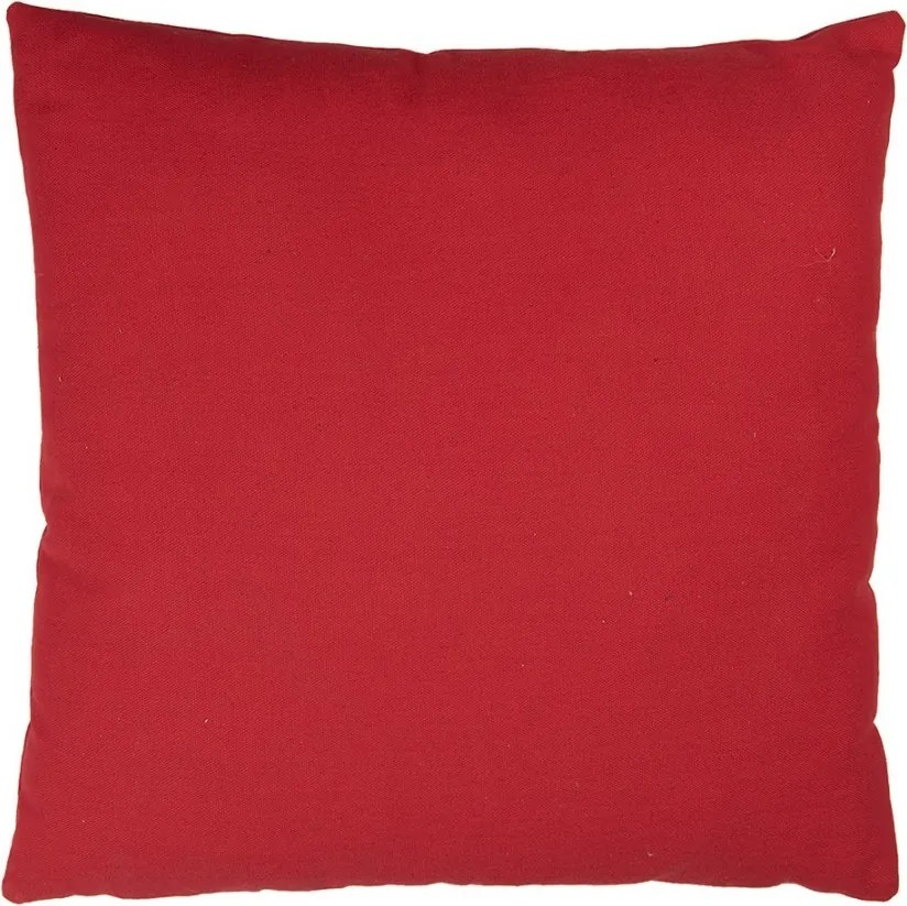 Bielo-červený vankúš so snehovými vločkami - 45*5*45 cm