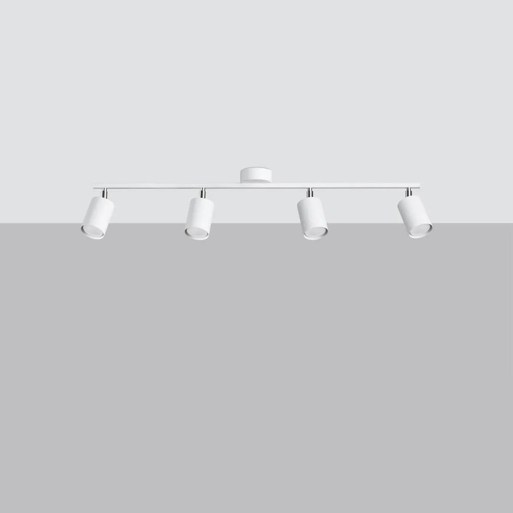Bodové svietidlo Lemmi, 4x biele kovové tienidlo, (možnosť polohovania)