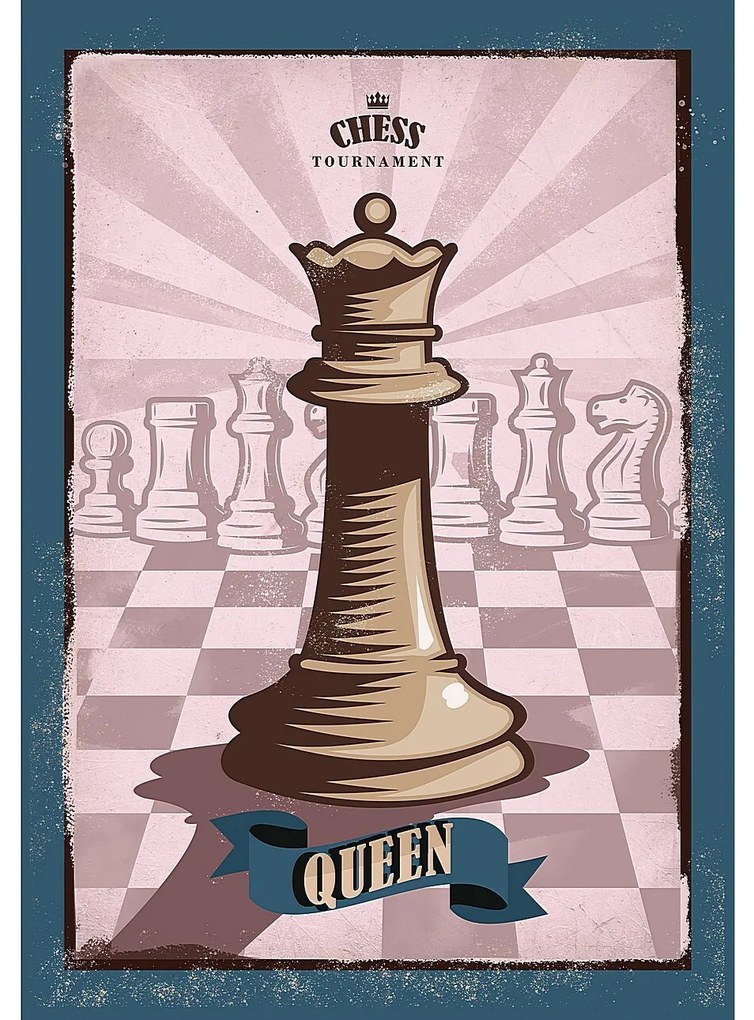 Plátno maľba Vintage Chess II