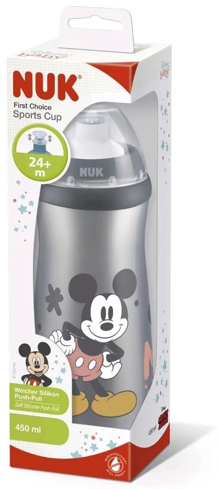 Detská fľaša NUK Sports Cup Disney Mickey 450 ml red