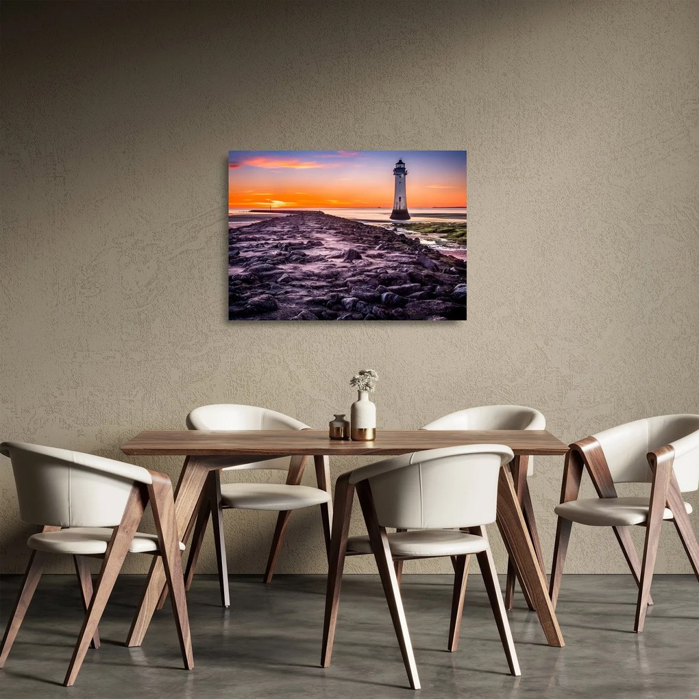 Sklenený obraz majáku (70x50 cm)