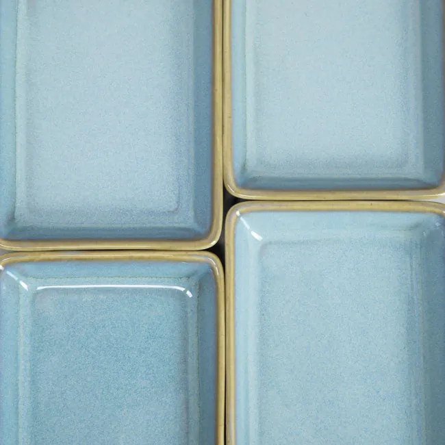 Sada dekoračných tanierov OKINAWA tyrkysových 743078 (4 ks)