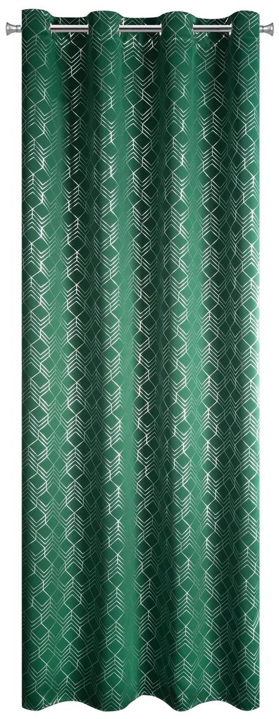 ZATEMŇOVACÍ ZÁVES NA KRÚŽKOCH POLY 140X250 CM ZELENÁ