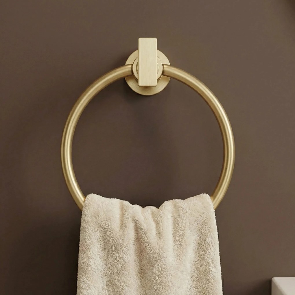 Držiak na uteráky - kruh REA RIVO RING 81307 Rivo Brush Gold