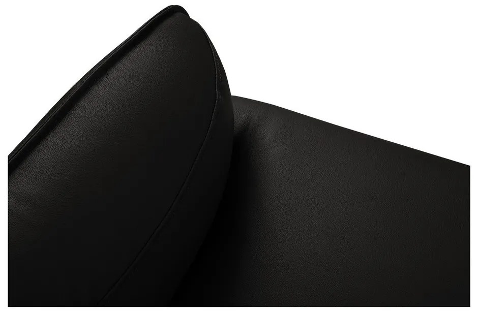 Čierna kožená pohovka Windsor &amp; Co Sofas Neso, 235 x 90 cm