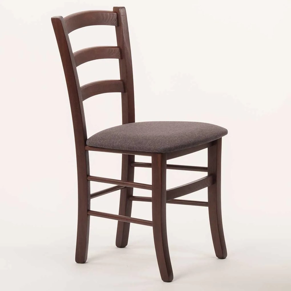 Stima stolička PAYSANE s čalúneným sedákom Vyberte odtieň ->: Tmavo hnedá, Vyberte látku ->: LUX Antracit 6