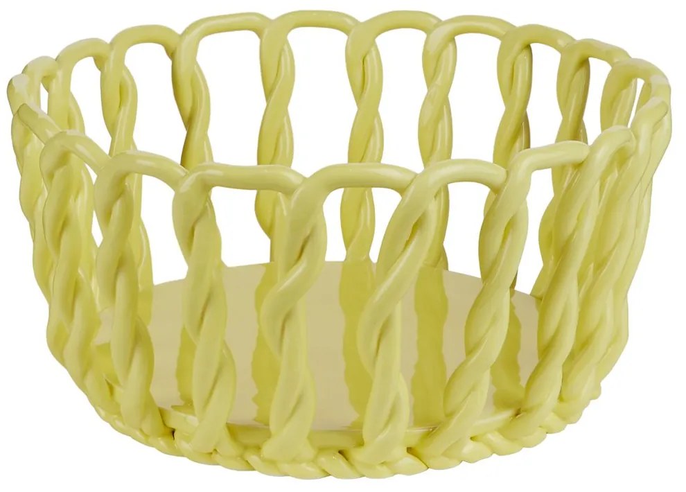 CRAFT Keramický košík 25 cm – žltá