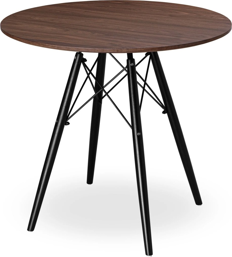 Jedálenský stôl PARIS BLACK 80 cm - jaseň / čierny