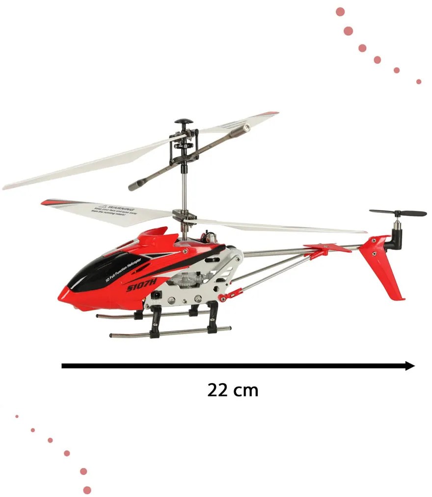 KIK Syma S107H RC vrtuľník 2,4 GHz, červený