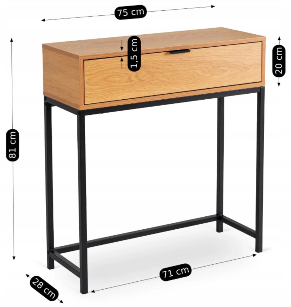 PROXIMA.store - Toaletný stolík Petra FARBA: dub