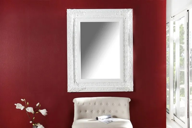 Bighome - Zrkadlo CLEMONT 130x100 cm - biela
