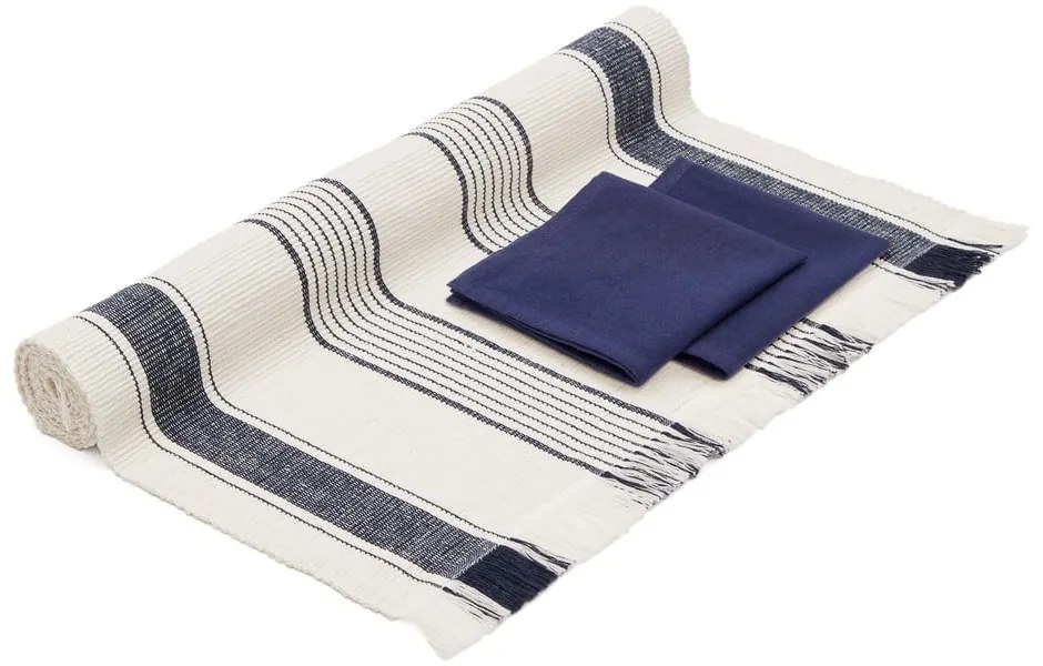 Bavlnený behúň a obrúsky v súprave 3 ks 50x150 cm Sonima – Kave Home