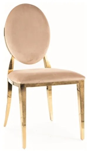 Jedálenská stolička KING VELVET | béžová