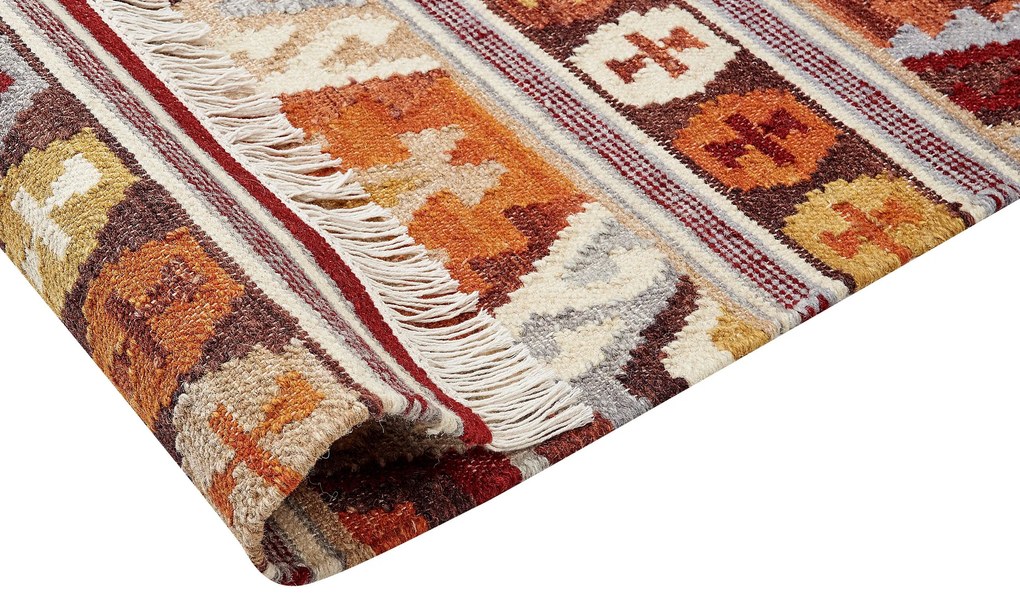 Vlnený kelímový koberec 160 x 230 cm viacfarebný AYGAVAN Beliani