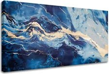 Zlatý dotyk na plátne Abstraktná Morská Vízia