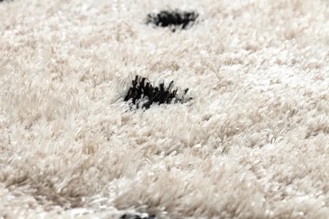 Koberec FLUFFY 2370 shaggy bodky - krém / antracit