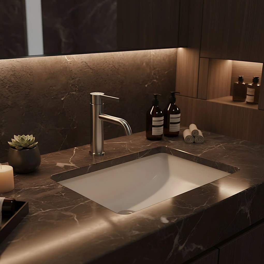 Rea Foster, umývadlová batéria h-180, brúsená oceľ, REA-B6323