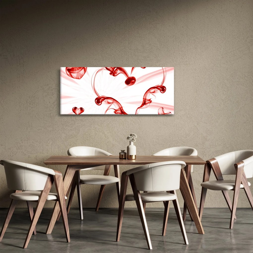 Obraz srdca z dymu (120x50 cm)