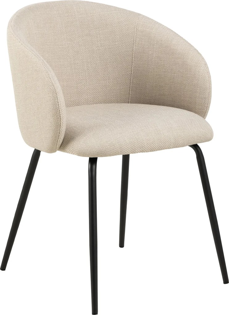 CLARA Béžová (látka Monza 24)/čierne nohy – MODERNÁ ČALÚNENÁ KRESLOVÁ STOLIČKA DO OBÝVAČKY/JEDÁLNE/KANCELÁRIE LOFT