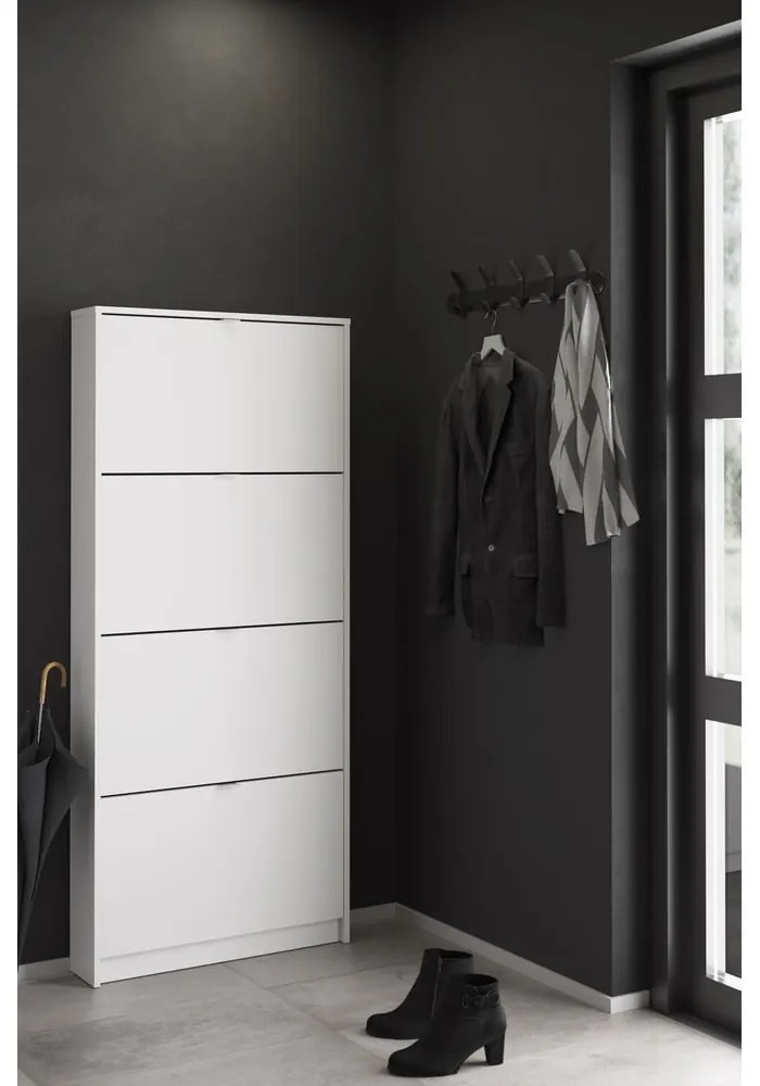 Biela výklopná skrinka na topánky Shoes – Tvilum