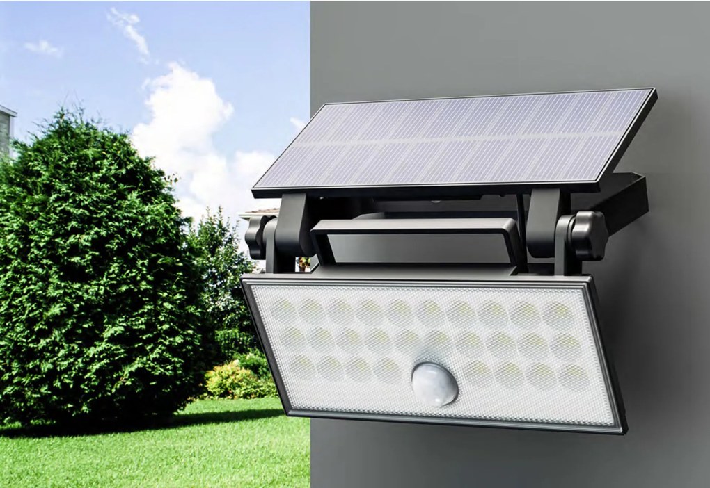 TOP LIGHT Svetlo nástenné Heleon PIR PRO, Čierna