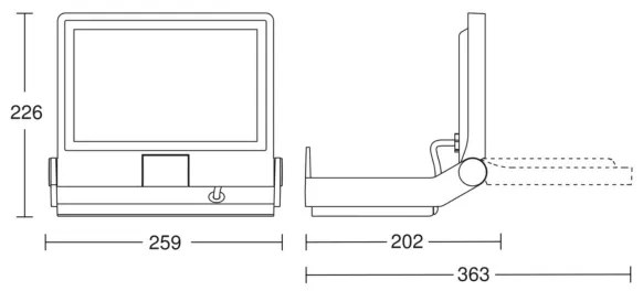 Steinel 069520 - LED Reflektor XLED PRO ONE Max LED/49,4W/230V IP44 antracit