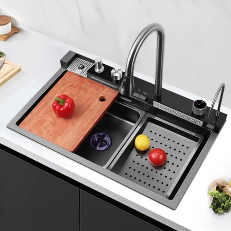 Multifunkčný smart drez BestBerg BBSS-20 / 75 x 45 x 22 cm / nerezová oceľ