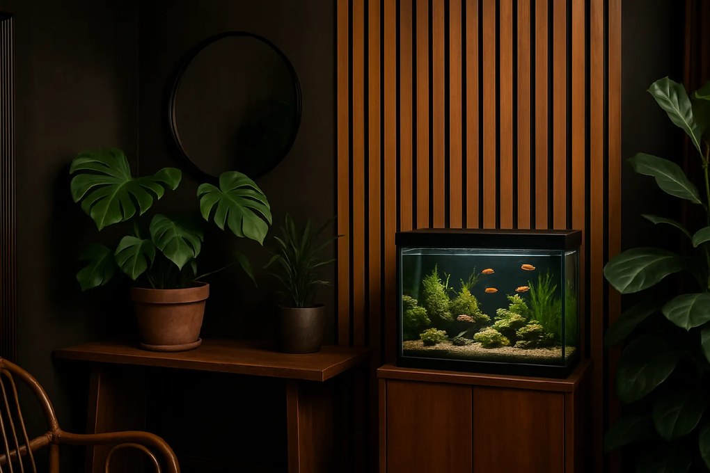 3D Drevené lamely na stenu na filci 255x46cm - Orech TOSKÁNSKY