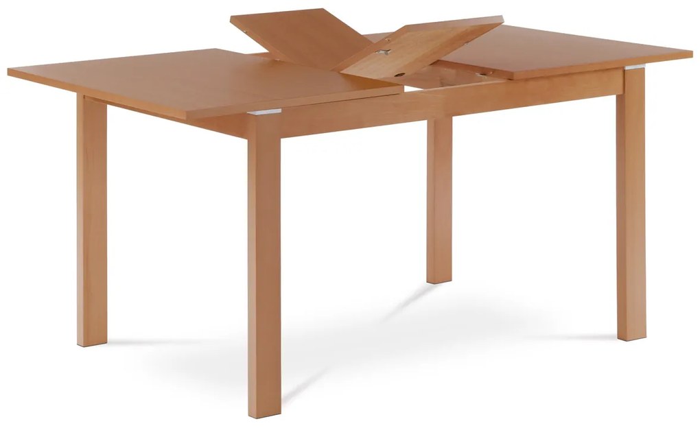 Autronic - Jedálenský stôl rozkladací 120+30x80x74 cm, doska MDF, dyha, nohy masív, tmavý buk - BT-6777 BUK3