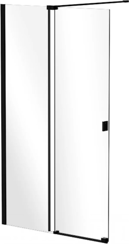 Besco Sprchovací kút Walk-In VAYO BLACK 90 (100, 110, 120, 130, 140), výška 200 cm - bez vaničky BESCO-Rozmery: šírka: 120