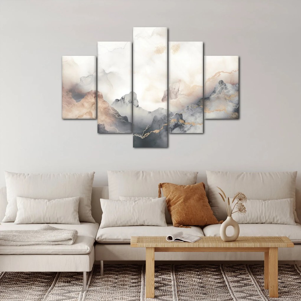 Obraz - Abstrakcia hôr s textúrou mramoru (150x105 cm)