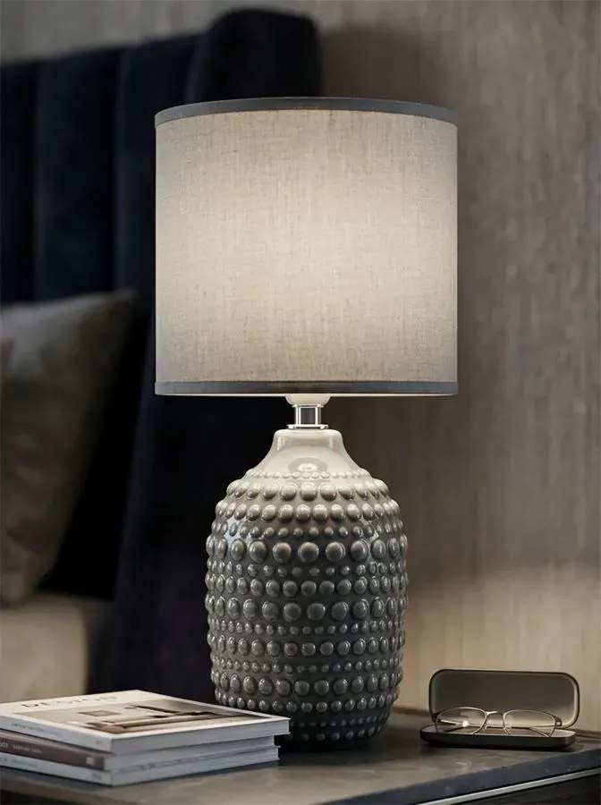 Stolná lampa Points 30,5 cm sivá