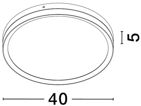 LED stropné svietidlo Cantria 40