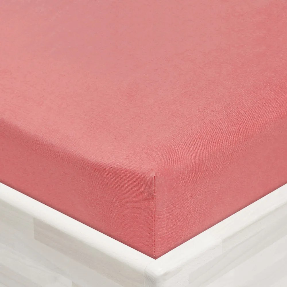 Detské jersey napínacie prestieradlo do postieľky JR-001 Koralové 60 x 120 x 10 cm - do postieľky