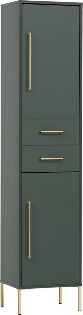 XXXLutz VYSOKÁ SKRINKA, lesná zelená, 40,5/184,3/33,1 cm Stylife - Kúpeľňové skrinky - 000865012913
